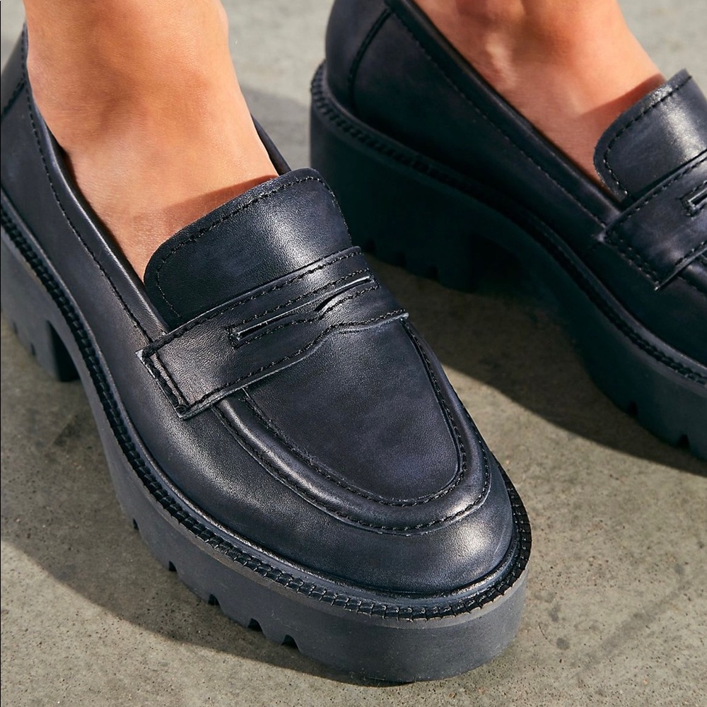 Free people decker penny loafers